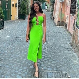 H&M Neon Green Vacation Dress
